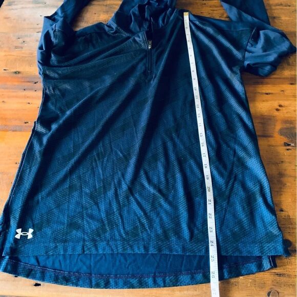Under Armour Locker Emboss 1/4 Zip Hoodie Lightweight Loose Fit Sz M - Picture 5 of 7